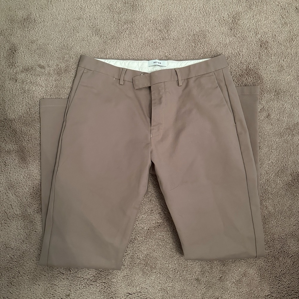 REISS RELAXED TROUSERS IN TAN NWOT